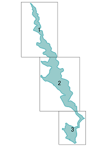 霞ヶ浦・北浦の湖沼画像データ作成区域を示した図