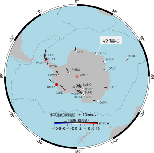 IGS局データからわかる南極大陸の変動（2010-2024）