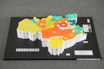 作品：徳島県高齢者地図（模型）