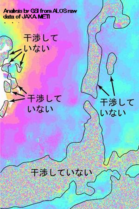 斜面変状でないもの（非干渉域）の例
