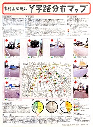 東村山駅周辺 Y字路分布マップ