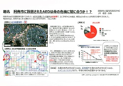 作品名：阿南市に設置されたAEDは命の危機に間に合うか！？