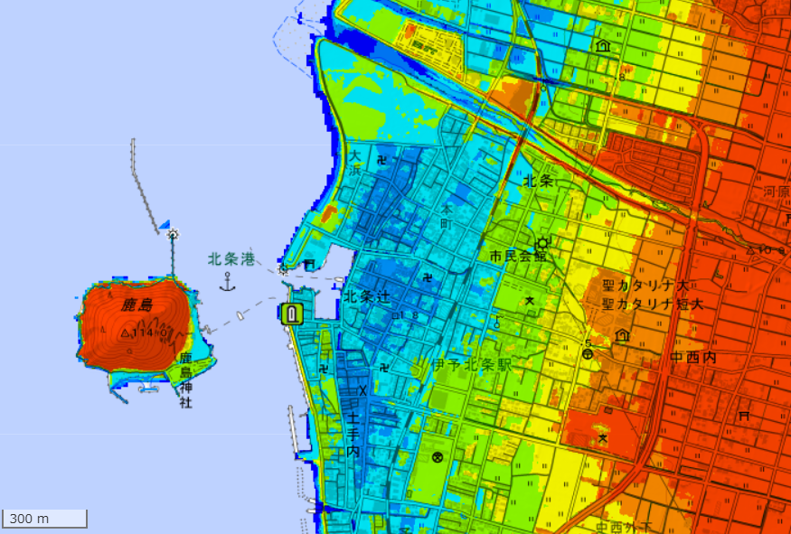 地理院地図の画面